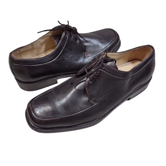 Vtg Florsheim Imperial Mens Brown Leather Loafers Lace Up Oxford Shoes 10.5 D